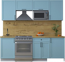 Готовая кухня Интерлиния Тренд 2.2В (океан/океан/дуб бунратти)