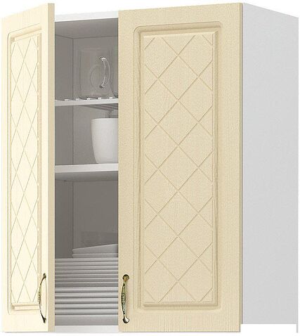 Шкаф навесной Mio Tesoro Модена ШВ 600 (белый/дуб ваниль)