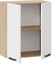 Шкаф навесной Трия Лорас 1В6 (дуб крафт золотой/холст белый)