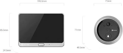 Комплект видеодомофона Ezviz DP2C