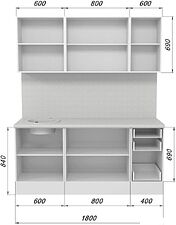 Шкаф навесной Горизонт Принцесса 80 с витриной (арктик) Шкаф навесной Горизонт Принцесса 80 с витриной (арктик)