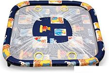 Манеж-кровать Globex Квадрат (синий)