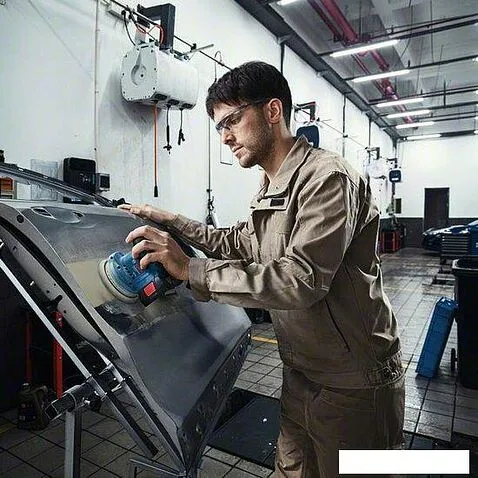 Эксцентриковая шлифмашина Bosch GEX 185-LI Professional 06013A5021 (с 1-м АКБ, кейс)