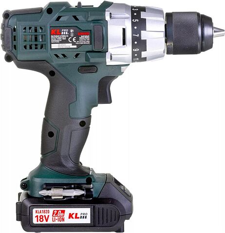 Дрель-шуруповерт KLPRO KLNM18-20 (с 2-мя АКБ, кейс)