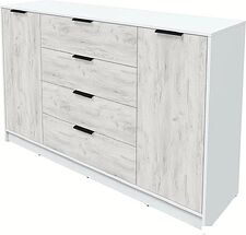 Тумба Интерлиния Концепт КТ-Т160 (дуб белый/белый платинум)