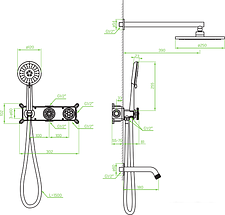 Душевая система Laveo Muro BAU 711P
