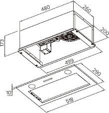 Кухонная вытяжка Weissgauff Box 1000 BL Sensor