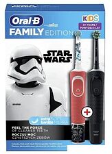 Комплект зубных щеток Oral-B Vitality Pro Cross Action + Vitality D100 Kids Star Wars (2 шт, черный/красный) Комплект зубных щеток Oral-B Vitality Pro Cross Action + Vitality D100 Kids Star Wars (2 шт, черный/красный)