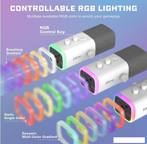 Проводной микрофон FIFINE AM8T (белый)