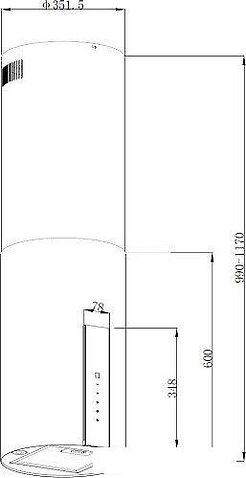 Кухонная вытяжка Korting KHA 35808 DN Cylinder