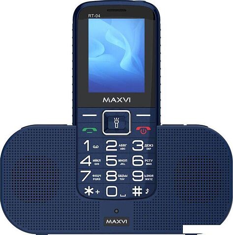 Кнопочный телефон Maxvi RT-04 (синий)
