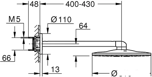 Верхний душ Grohe Rainshower 310 SmartActive 26475000 (хром)