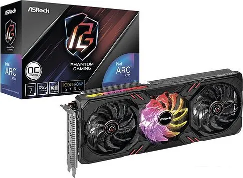 Видеокарта ASRock Intel Arc A770 Phantom Gaming D 8GB OC A770 PGD 8GO