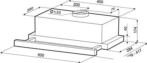 Кухонная вытяжка Krona Kamilla 500 Air 1 (белый)