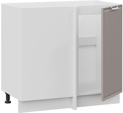 Шкаф напольный Трия Белладжио 1Н9У (белый/софт капучино)