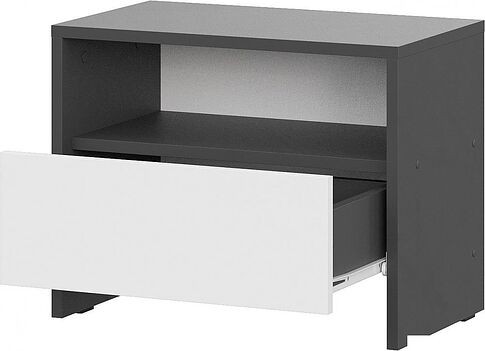 Тумба Mio Tesoro Дольче (графит/белый)