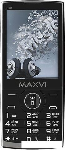 Кнопочный телефон Maxvi P19 (черный)