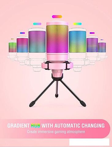 Проводной микрофон FIFINE A6V (розовый)