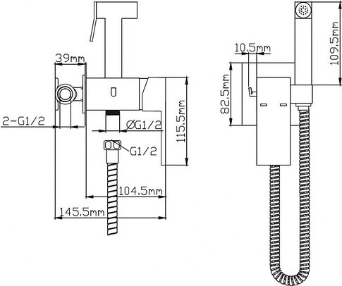 Гигиенический душ Diadonna D170-20W