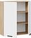 Шкаф навесной Трия Лорас 1ВВ8 с двумя дверями (дуб крафт золотой/холст белый)