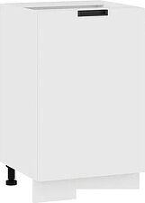 Шкаф напольный Трия Гренада с одной дверью 1Н5 (белый/холст белый)