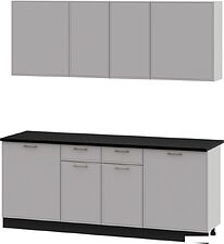 Готовая кухня Mio Tesoro Адель 2.0м (белый/нео/черный)