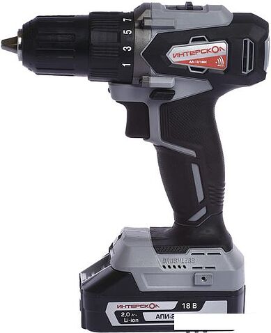 Дрель-шуруповерт Интерскол ДА-13/18ВК (с 2-мя АКБ, кейс)