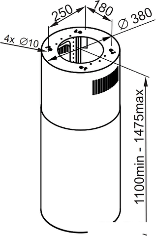 Кухонная вытяжка MAUNFELD Lee Isla 39 (медный)