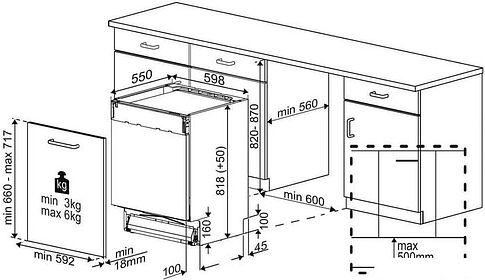 Встраиваемая посудомоечная машина Hotpoint-Ariston HI 4D66 DW