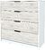 Комод Интерлиния Концепт КТ-К100 (дуб белый/белый платинум)