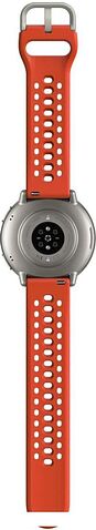 Умные часы Amazfit Active 2 (серебристый, с оранжевым силиконовым ремешком)