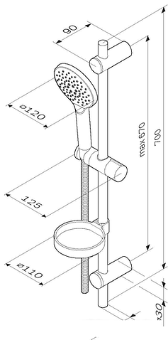 Душевой гарнитур AM.PM Like F0180064