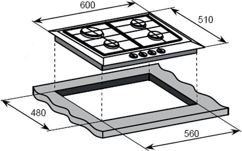 Варочная панель Weissgauff HG 640 BFh