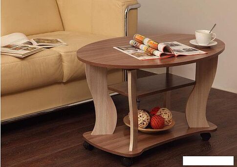 Журнальный столик Олмеко Сатурн-М05 (венге/дуб линберг)