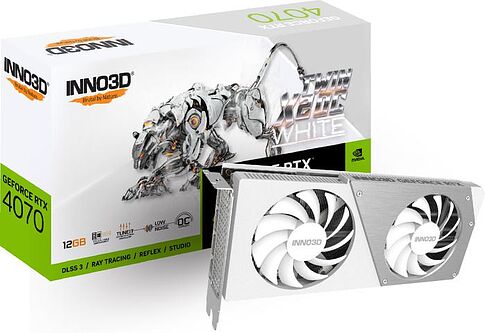 Видеокарта Inno3D GeForce RTX 4070 Twin X2 OC White N40702-126XX-183052V