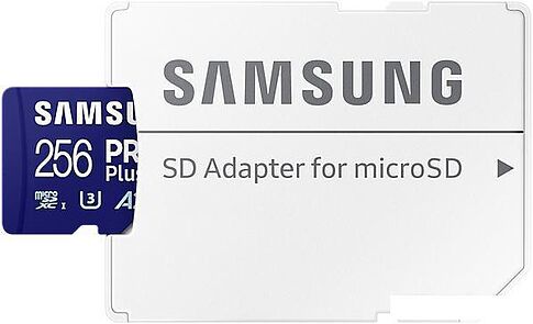 Карта памяти Samsung PRO Plus microSDXC 256GB MB-MD256SA/EU (с адаптером)