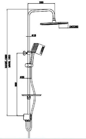 Душевая система  Esko ST1450