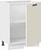 Шкаф напольный Трия Лорас 1Н6 с одной дверью (белый/холст брюле)