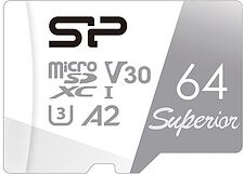 Карта памяти Silicon-Power Superior microSDXC SP064GBSTXDA2V20 64GB Карта памяти Silicon-Power Superior microSDXC SP064GBSTXDA2V20 64GB