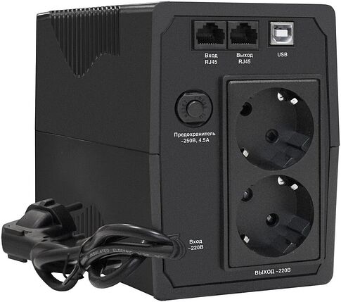 Источник бесперебойного питания ExeGate Power Back BNB-1000.LED.AVR.2SH.RJ.USB