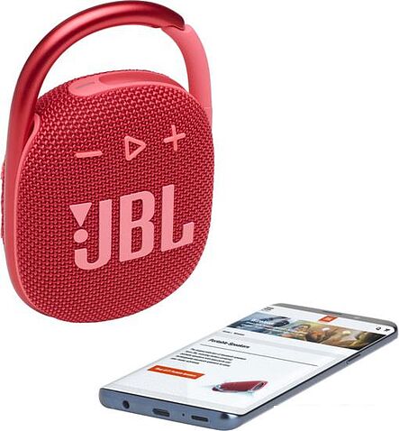 Беспроводная колонка JBL Clip 4 (красный)