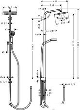 Душевая система Hansgrohe Crometta E240 1jet [27289000]