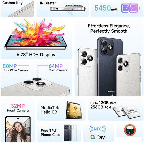 Телефон Ulefone Note 18 Pro 6GB/256GB (серый)