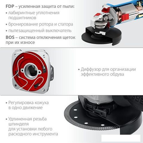 Угловая шлифмашина Зубр Профессионал УШМ-П125-1100