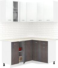 Готовая кухня Кортекс-мебель Корнелия Лира 1.5x1.3 (белый/береза/королевский опал) Готовая кухня Кортекс-мебель Корнелия Лира 1.5x1.3 (белый/береза/королевский опал)