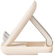 Подставка Baseus Seashell Series Phone Stand (с зеркалом, бежевый) Подставка Baseus Seashell Series Phone Stand (с зеркалом, бежевый)