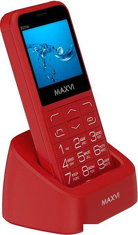 Кнопочный телефон Maxvi B231ds (красный)