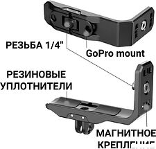 Крепление Zarrumi MP-IX5 для Insta360 X5, X4, X3 (черный)