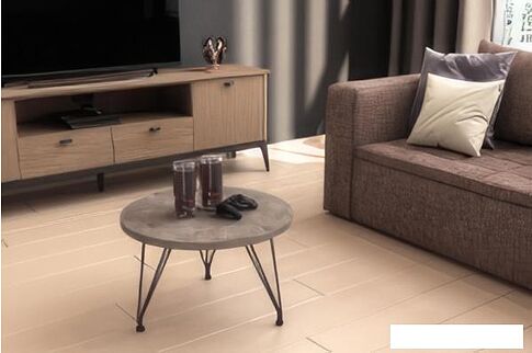 Журнальный столик Sheffilton SHT-CT29 (черный муар/хромикс бронза)