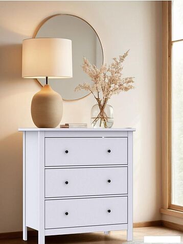 Комод Mio Tesoro Сага 3 ящика 2.08.02.020.1 (белый)